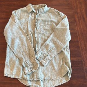 L.L. Bean Linen Shirt Longe Sleeve Medium Slightly Fitted